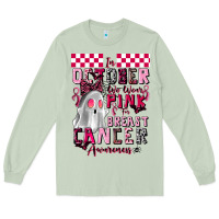 Matcha pink ghost breast cancer awareness Long Sleeve Tee - LillyAllenDesigns