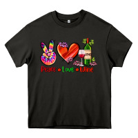 Asphalt peace love wine Heavy Core Tee - AdoDesignShop
