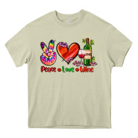 Mossy peace love wine Heavy Core Tee - AdoDesignShop