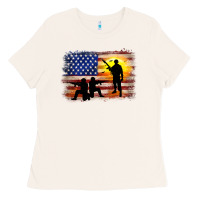 Bone american flag soldier sunset Ladies Tee - JahusDesignShop