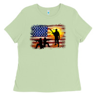 Matcha american flag soldier sunset Ladies Tee - JahusDesignShop