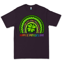 Plum Happy St. Patrick's Day Shamrock Rainbow Premium Tee - Artiststas