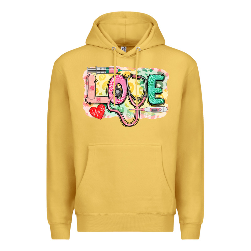 Love Nursing Leopard Premium Hoodie by CowGirlArtShop | Teevron