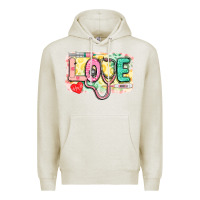 Oatmeal Heather Love Nursing leopard Premium Hoodie - CowGirlArtShop