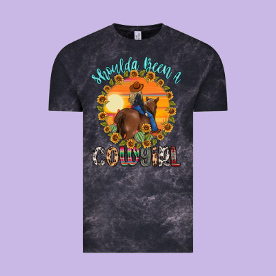 Shoulda Been A Cowgirl Vintage Tee Designed By Maliassmallbusiness