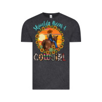 Vintage Black shoulda been a cowgirl Vintage Tee - MaliasSmallBusiness