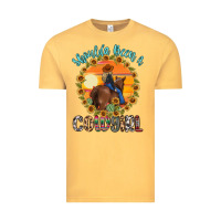 Vintage Mustard shoulda been a cowgirl Vintage Tee - MaliasSmallBusiness