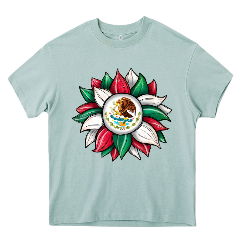 Sunflower Mexican Flag Heavy Core Tee by JahusDesignShop | Teevron