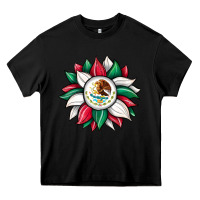 Black sunflower mexican flag Heavy Core Tee - JahusDesignShop