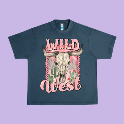 Wild West Urban Heavy Tee Designed By Maliassmallbusiness