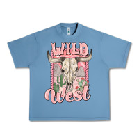 Pebble Blue wild west Urban Heavy Tee - MaliasSmallBusiness