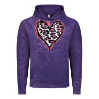 Cloud Purple Leopard Glitter Heart Vintage Hoodie - Jasminsmagicworld