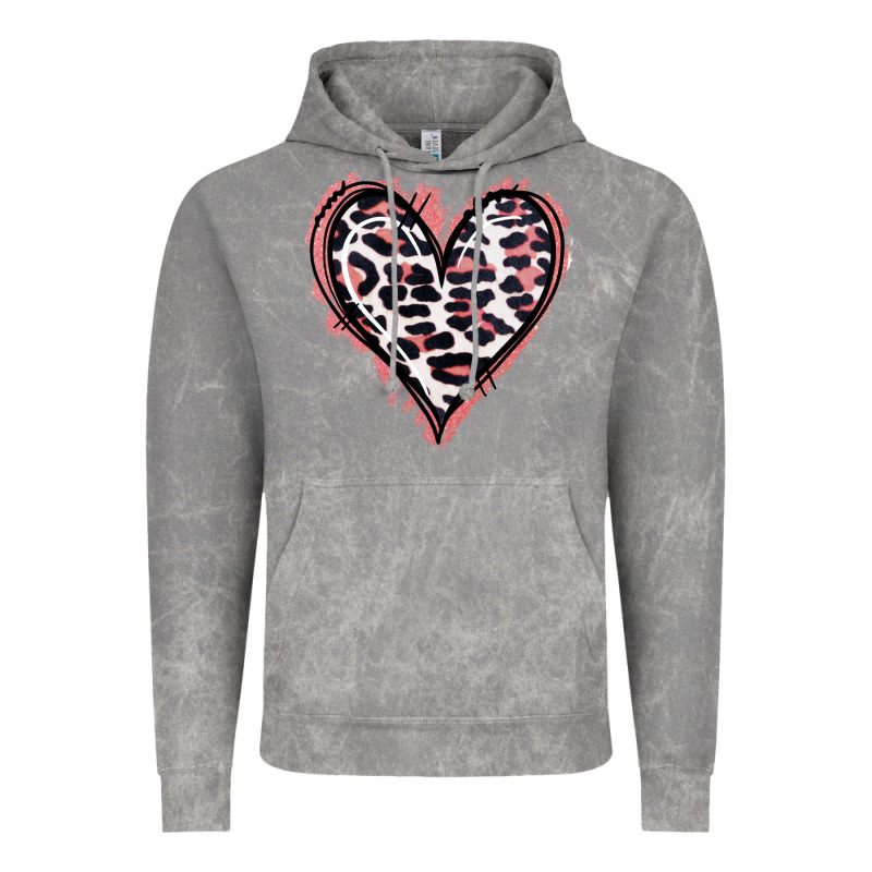 Leopard Glitter Heart Vintage Hoodie by Jasminsmagicworld | Teevron