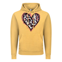 Vintage Mustard Leopard Glitter Heart Vintage Hoodie - Jasminsmagicworld