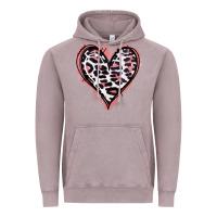 Vintage Zinc Leopard Glitter Heart Vintage Hoodie - Jasminsmagicworld