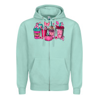 Seafoam Cancer coffee cups Cancer Awareness Zipper Hoodie - HowdyJamesFarm