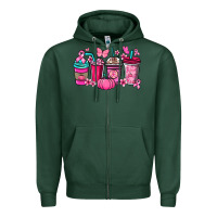 Sports Green Cancer coffee cups Cancer Awareness Zipper Hoodie - HowdyJamesFarm