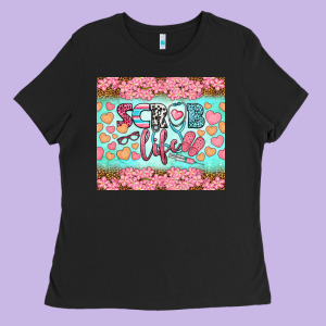 Scrub Life Tumbler Ladies Tee Designed By Bundleandbundleshop