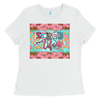 White scrub life tumbler Ladies Tee - BundleAndBundleShop