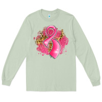 Matcha breast cancer awareness ribbon with glitter pink l Long Sleeve Tee - LillyAllenDesigns