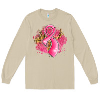 Mushroom breast cancer awareness ribbon with glitter pink l Long Sleeve Tee - LillyAllenDesigns