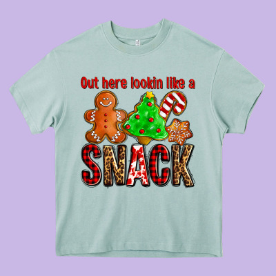 Out Here Lookin Like A Snack Ado Heavy Core Tee Designed By Adodesignshop