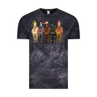 Cloud Black horses with christmas Vintage Tee - MaliasSmallBusiness