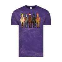 Cloud Purple horses with christmas Vintage Tee - MaliasSmallBusiness