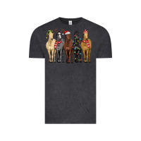 Vintage Black horses with christmas Vintage Tee - MaliasSmallBusiness
