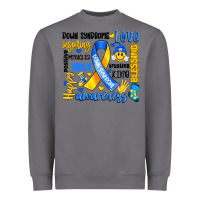 Storm down syndrome awareness typography Heavyweight Sweatshirt - Artiststas