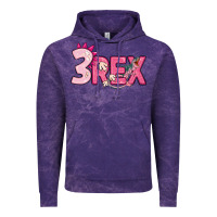 Cloud Purple pink three rex Vintage Hoodie - MaliasSmallBusiness