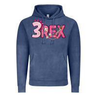 Vintage Denim pink three rex Vintage Hoodie - MaliasSmallBusiness