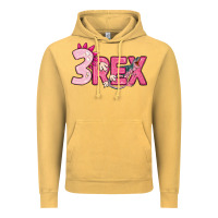 Vintage Mustard pink three rex Vintage Hoodie - MaliasSmallBusiness