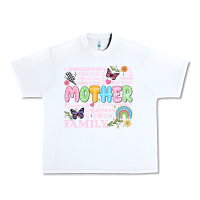 White retro mother Urban Heavy Tee - JahusDesignShop