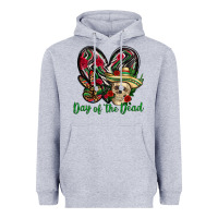Heather Grey Day of the dead Mexico Heavyweight Hoodie - HowdyJamesFarm