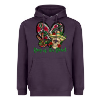 Plum Day of the dead Mexico Heavyweight Hoodie - HowdyJamesFarm