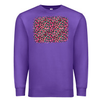 Purple pink glitter leopard with heart background Premium Sweatshirt - OliviaCreatesArt