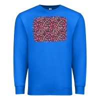 True Royal pink glitter leopard with heart background Premium Sweatshirt - OliviaCreatesArt