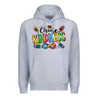 Heather Grey Chose Kindness Autism Premium Hoodie - CowGirlArtShop