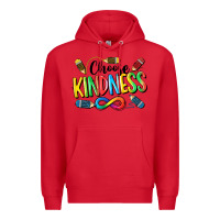 Red Chose Kindness Autism Premium Hoodie - CowGirlArtShop