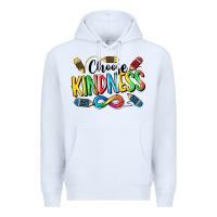 White Chose Kindness Autism Premium Hoodie - CowGirlArtShop