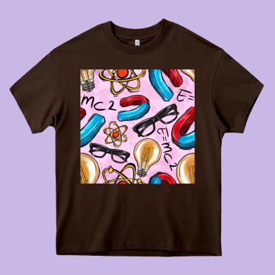 Physics Seamless Pattern Heavy Core Tee Designed By Bundleandbundleshop