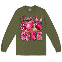Army Green cheer for the cure breast cancer Long Sleeve Tee - LillyAllenDesigns