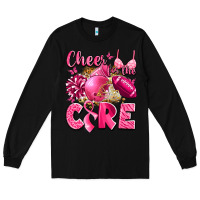 Black cheer for the cure breast cancer Long Sleeve Tee - LillyAllenDesigns
