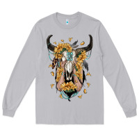 Moon Dust sunflower boho bull skull with hands Long Sleeve Tee - RanaPortraitStore