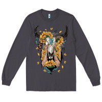 Smoke sunflower boho bull skull with hands Long Sleeve Tee - RanaPortraitStore
