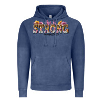 Vintage Denim she is strong proverbs 31 25 Vintage Hoodie - NancyCooperArtShop