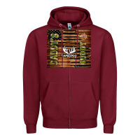 Burgundy daddy's hunting buddy Zipper Hoodie - TumblerDesignByShophia