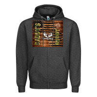 Charcoal Heather daddy's hunting buddy Zipper Hoodie - TumblerDesignByShophia