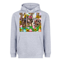 Heather Grey easter farm animals Happy Easter Day Heavyweight Hoodie - CowGirlArtShop